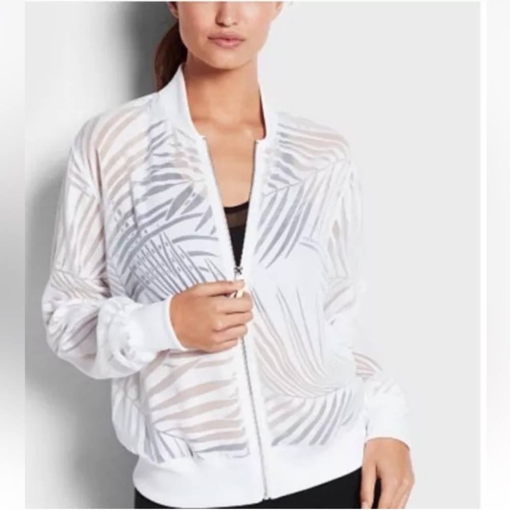 NWT Victoria’s Secret White Palm Print Jacket Size L